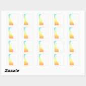 delaware chill fade vierkante sticker (Vel)