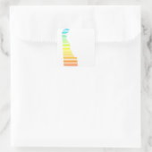 delaware chill fade vierkante sticker (Tas)
