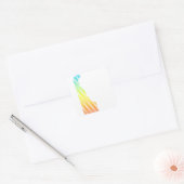 delaware chill fade vierkante sticker (Envelop)