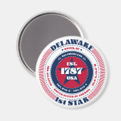 Delaware Circle Typographie Magnet souvenir (Recto/Verso)