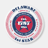 Delaware Circle Typographie Magnet souvenir (Devant)