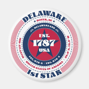 Delaware Circle Typography Souvenir Magnet Magneet