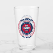 Delaware Circular Typography Design Glas (Achterkant)