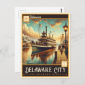 Delaware City, Delaware |  Briefkaart (Voorkant / Achterkant)