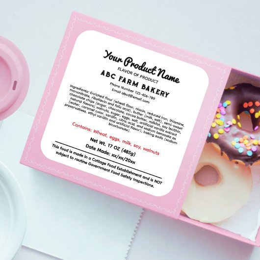 DELAWARE Cottage Food Law Sticker Étiquette