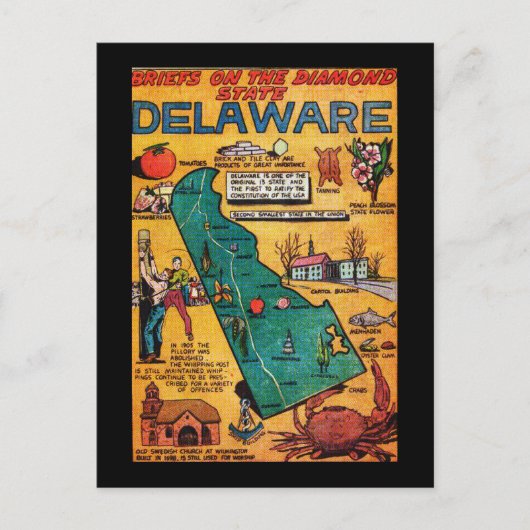 Delaware de diamantstaat briefkaart (Voorkant)