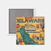 Delaware de diamantstaat magneet (Voorkant / Achterkant)