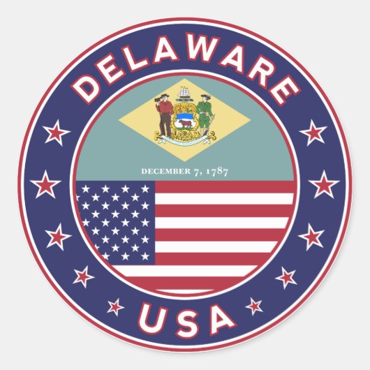 Delaware, Delaware t-shirt, Delaware sticker (Voorkant)