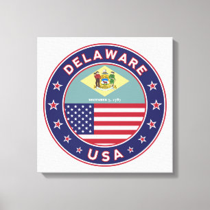 Delaware, Delaware t-shirt, Delaware sticker Canvas Afdruk