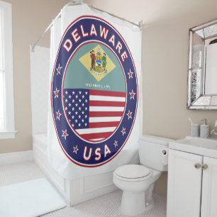 Delaware, Delaware t-shirt, Delaware sticker Douchegordijn