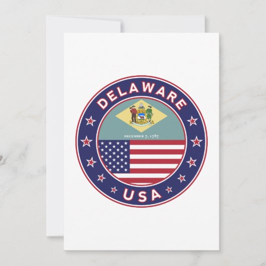 Delaware, Delaware t-shirt, Delaware sticker Kaart (Voorkant)