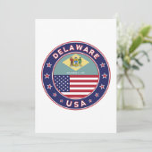 Delaware, Delaware t-shirt, Delaware sticker Kaart (Staand voorkant)
