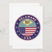 Delaware, Delaware t-shirt, Delaware sticker Kaart (Voorkant / Achterkant)