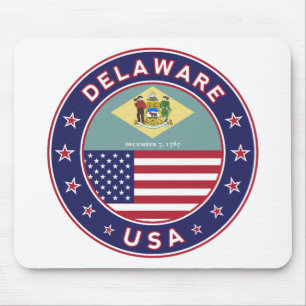 Delaware, Delaware t-shirt, Delaware sticker Muismat