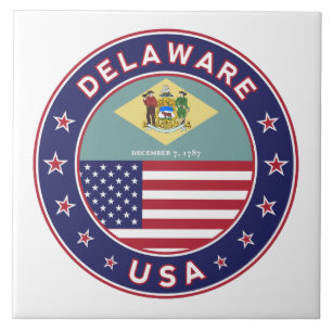 Delaware, Delaware t-shirt, Delaware sticker Tegeltje