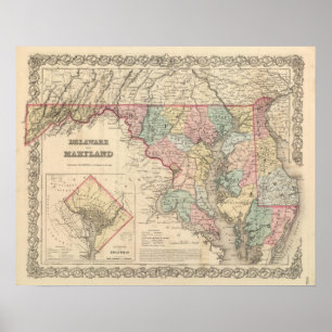 Delaware en Maryland Poster