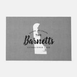 Delaware Familie Monogram Staat Doormat Deurmat