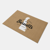 Delaware Familie Monogram Staat Doormat Deurmat (Schuin)