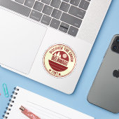 Delaware First State - DE Staats wortels Sticker (Laptop met iPhone)
