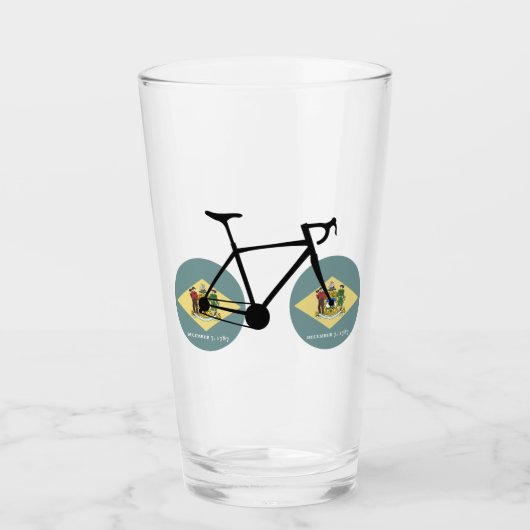 Delaware Flag Cycling Glas (Voorkant)