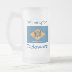 Delaware Flag Kaart Stad Mok