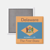 Delaware Flag Magnet Magneet (Voorkant / Achterkant)