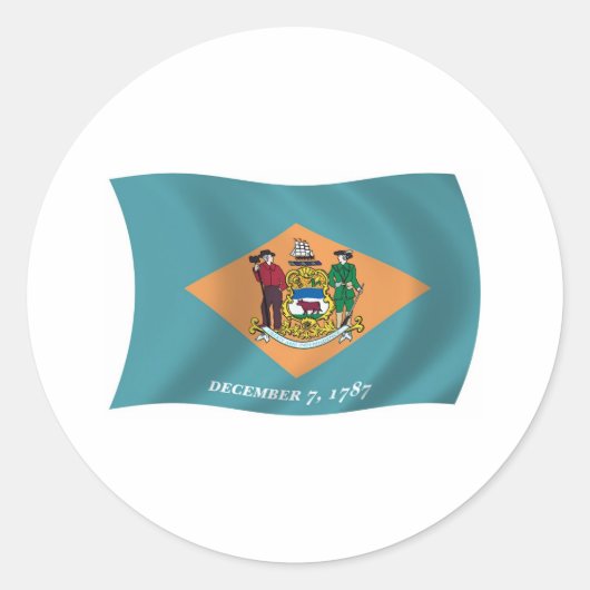 Delaware Flag Sticker (Voorkant)