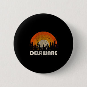 Delaware - grappige natuur vintage wandelen 60s 70 ronde button 5,7 cm