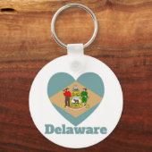Delaware Heart Flag Sleutelhanger (Voorkant)