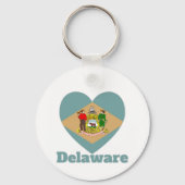 Delaware Heart Flag Sleutelhanger (Achterkant)