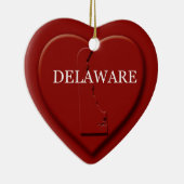Delaware Heart Map kerstversiering Keramisch Ornament (Rechts)