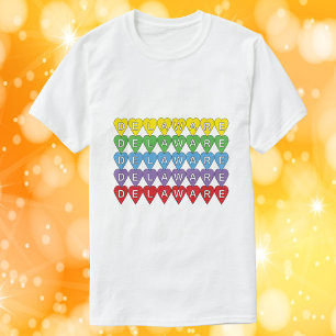 Delaware Hearts Kleurrijke Regenboog T-shirt