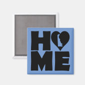 Delaware Home Heart State Frigo Magnet (Recto/Verso)