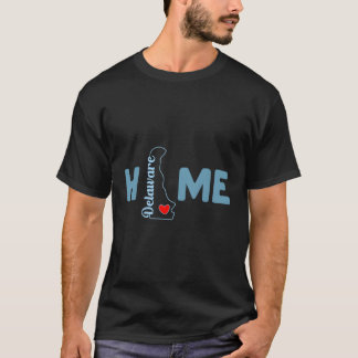 Delaware Home met Delaware State Outline T-shirt