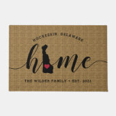 Delaware Home State Persoonlijk Deurmat (Voorkant)
