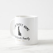 Delaware Home Sweet Home Famille Monogramme Mug (Devant gauche)
