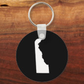 Delaware in White en Black Sleutelhanger (Voorkant)