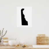Delaware in zwart-wit poster (Keuken)