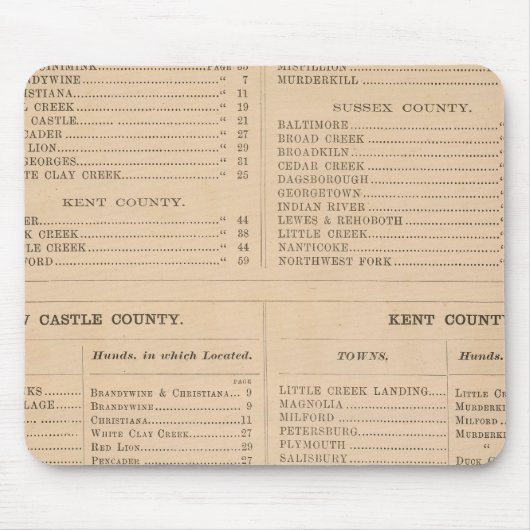 Delaware Index Muismat (Voorkant)