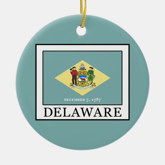 Delaware Keramisch Ornament (Voorkant)