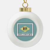 Delaware Keramische Bal Ornament (Voorkant)
