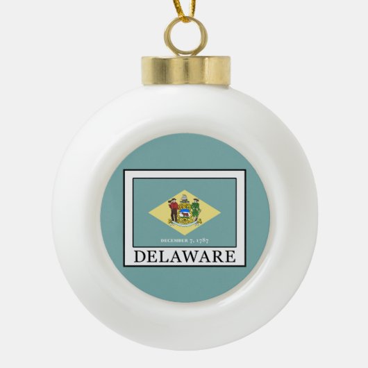 Delaware Keramische Bal Ornament (Voorkant)