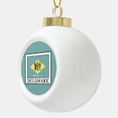 Delaware Keramische Bal Ornament (Rechts)