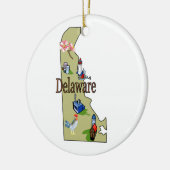 Delaware kerstboomversiering keramisch ornament (Links)