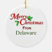 Delaware kerstboomversiering keramisch ornament (Achterkant)