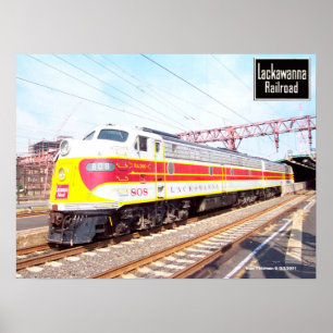Delaware Lackawant en Westerne locomotief 808 Poster