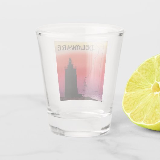 Delaware Lighthouse Shot Glas (Achterkant)
