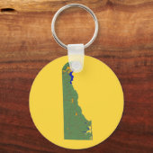 Delaware Map Sleutelhanger (Voorkant)