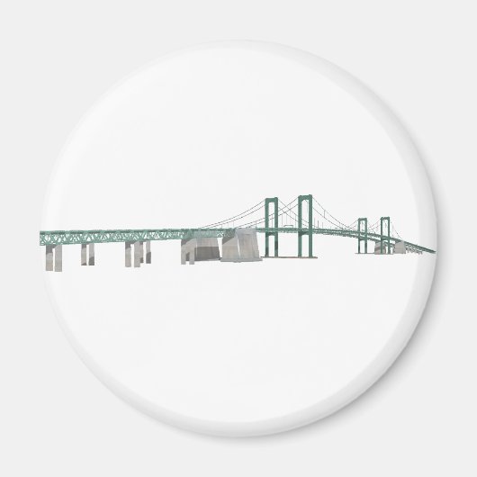 Delaware Memorial Bridge: 3D-model: Magneet (Voorkant)