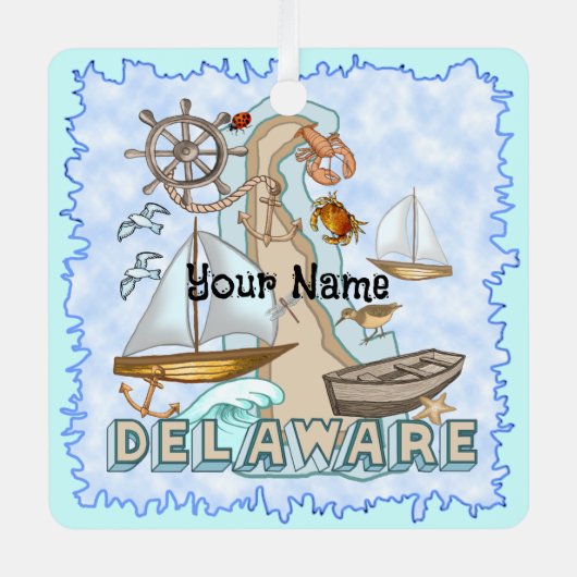 Delaware Metalen Ornament (Voorkant)